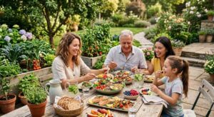 Healthy fats from nuts, chia seeds, and avocado supporting heart health and daily nutrition.