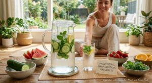 Natural ways to prevent dehydration through water intake and healthy habits.