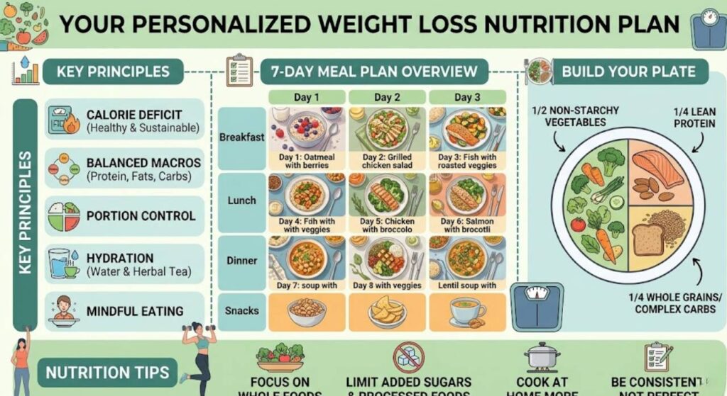 Healthy meal plan designed to reduce belly fat naturally.
Foods to Avoid for Belly Fat Loss