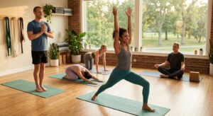 Beginner yoga poses to improve flexibility and body mobility.