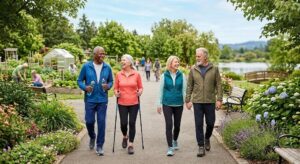 Good sleep, meditation, and stress management promoting healthy aging and overall wellness.