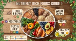 Fresh spinach, kale, and leafy greens rich in iron and vitamins.